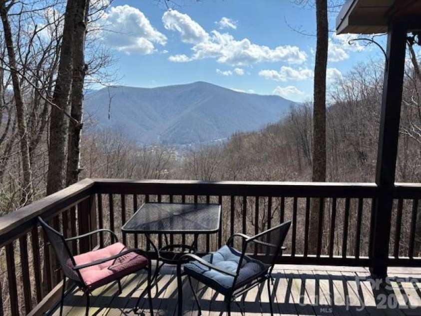 399 Bent Tree Road, Maggie Valley, NC 28751.  MLS# CAR4359236, YatesRealty ID 7738. Mtn. views from front porch