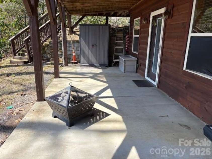 399 Bent Tree Road, Maggie Valley, NC 28751.  MLS# CAR4359236, YatesRealty ID 7738. Patio; lower level