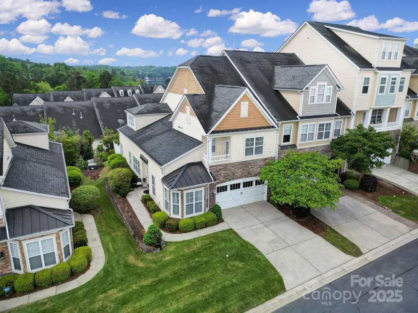 314 Wave Crest Drive, Tega Cay, SC 29708.  MLS# CAR4245002, YatesRealty ID 7739. Side Aerial View