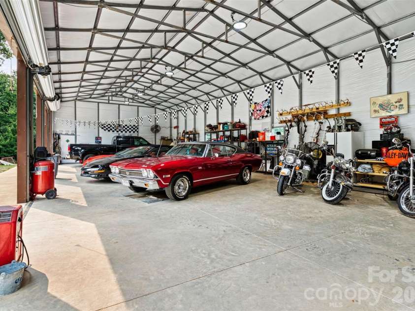 6051 Pointe West Lane, Vale, NC 28168.  MLS# CAR4357030, YatesRealty ID 7760. 5 bay garage interior