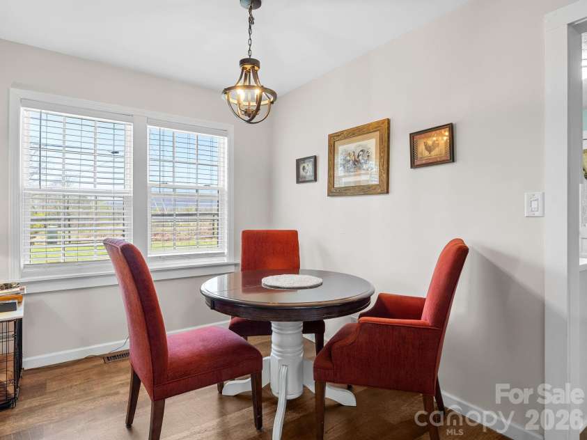 1434 Lake Adger Road, Mill Spring, NC 28756.  MLS# CAR4363547, YatesRealty ID 7791. Dining area