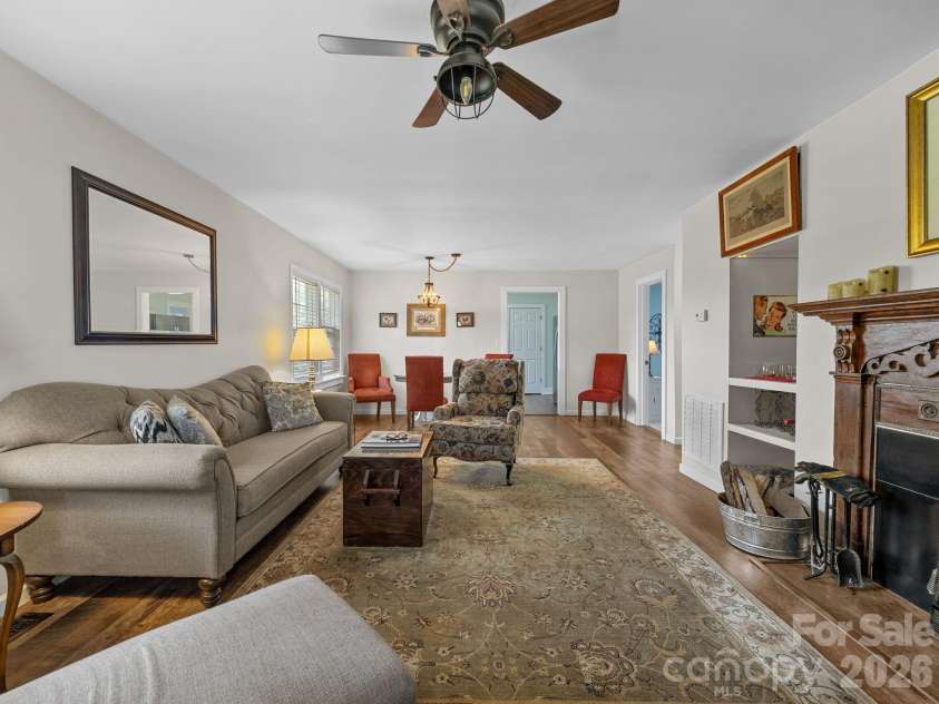 1434 Lake Adger Road, Mill Spring, NC 28756.  MLS# CAR4363547, YatesRealty ID 7791. Living room