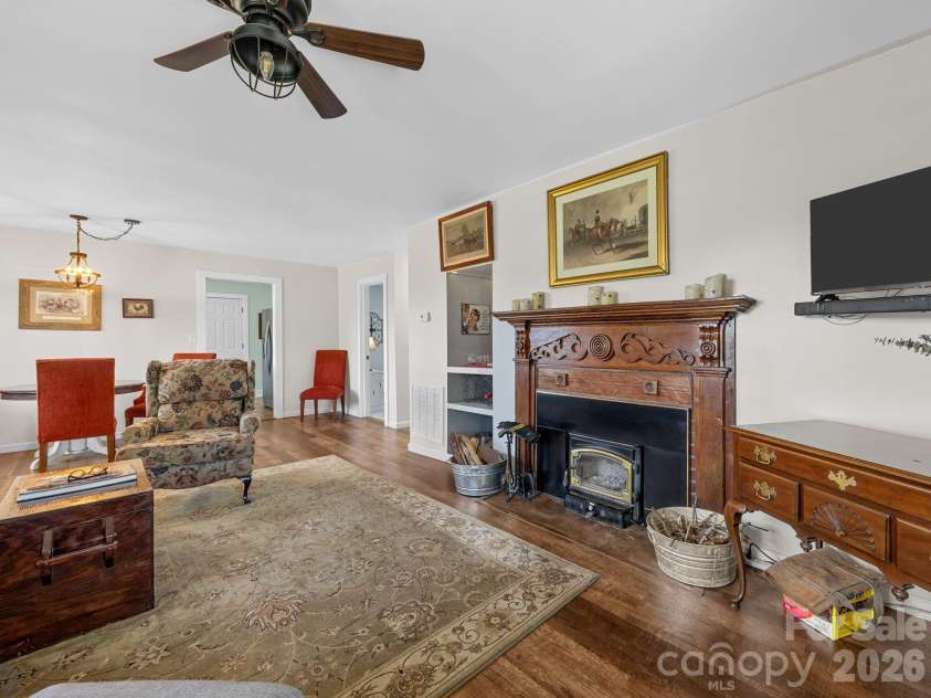 1434 Lake Adger Road, Mill Spring, NC 28756.  MLS# CAR4363547, YatesRealty ID 7791. Original hearth