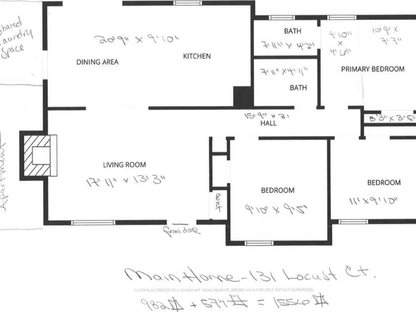 131 Locust Court, Arden, NC 28704.  MLS# CAR4357173, YatesRealty ID 7828. Main home floor plan