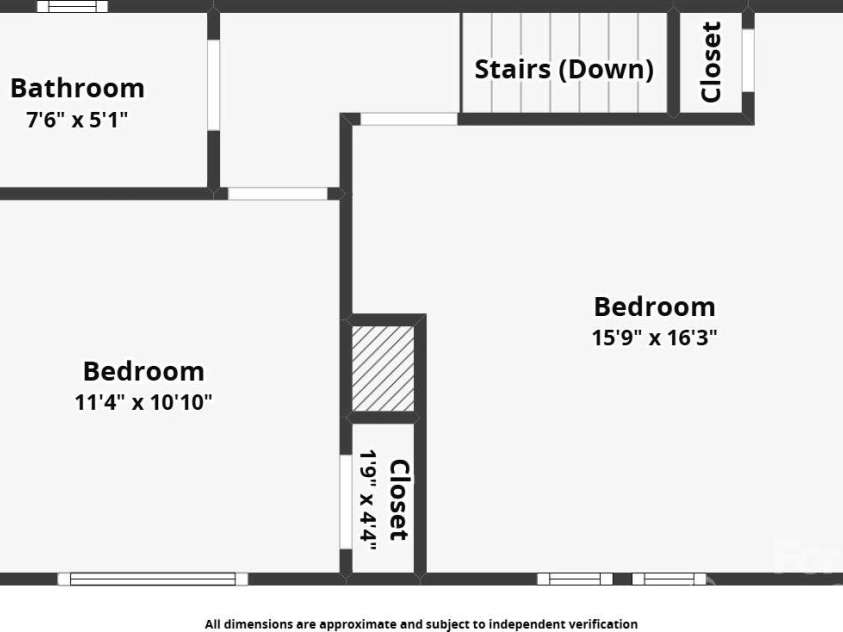 208 3rd Street, Albemarle, NC 28001.  MLS# CAR4358248, YatesRealty ID 7833. Upper floor bedrooms