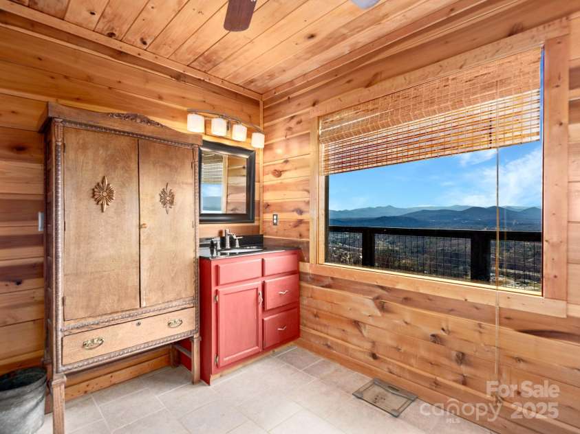 21 Carolina Sunset Pass, Asheville, NC 28804.  MLS# CAR4238184, YatesRealty ID 7854. Views from primary bathroom!