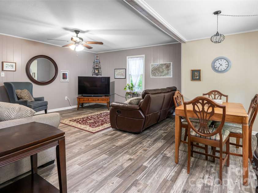 345 Lower Grassy Branch Road, Asheville, NC 28805.  MLS# CAR4364075, YatesRealty ID 7867. Dining/Living room