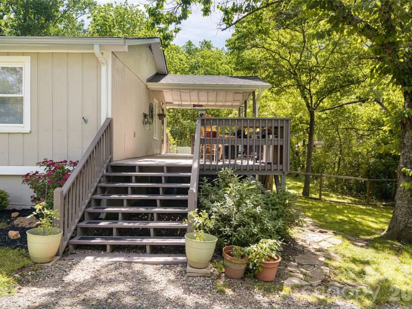 345 Lower Grassy Branch Road, Asheville, NC 28805.  MLS# CAR4364075, YatesRealty ID 7867. Side porch
