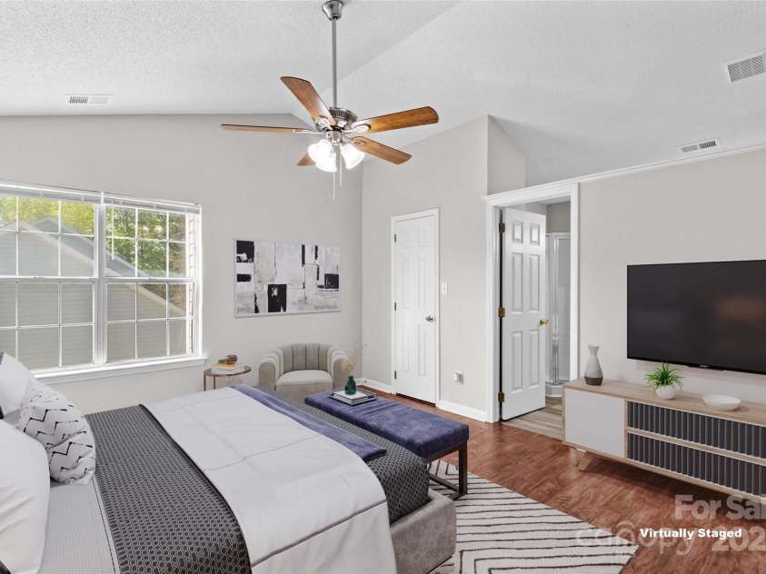 1807 Sugar Hollow Drive, Charlotte, NC 28214.  MLS# CAR4247073, YatesRealty ID 7904. Master Bedroom Virtually Staged