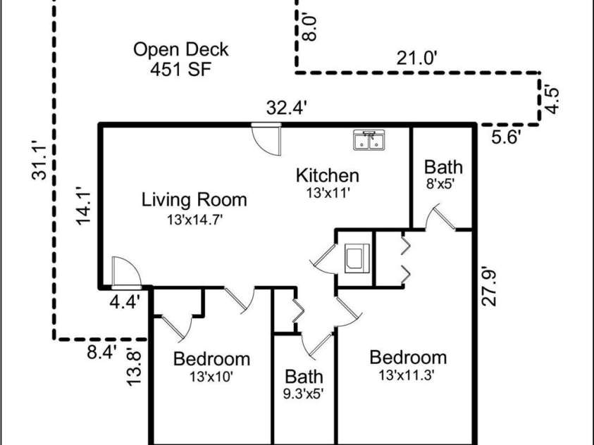 132 Peaceful View Drive, Fairview, NC 28730.  MLS# CAR4363151, YatesRealty ID 7917. Main Level Floor Plan