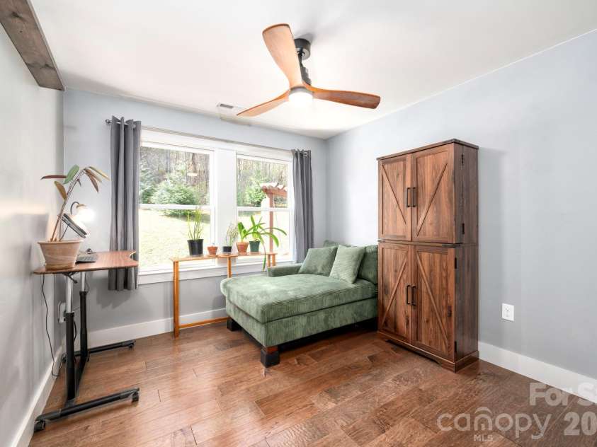 132 Peaceful View Drive, Fairview, NC 28730.  MLS# CAR4363151, YatesRealty ID 7917. Office flex room natural light