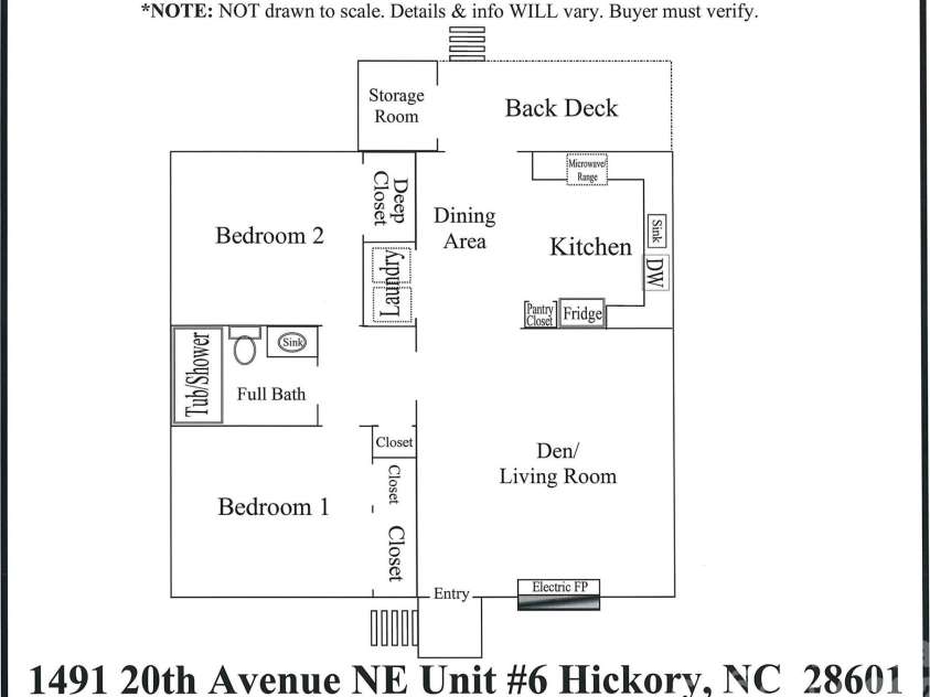 1491 20th Avenue, Hickory, NC 28601.  MLS# CAR4415818, YatesRealty ID 7993. 