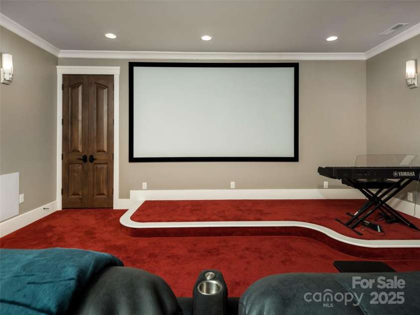 306 Dancing Bear Drive, Hendersonville, NC 28792.  MLS# CAR4234568, YatesRealty ID 8003. Screen with AV Projector