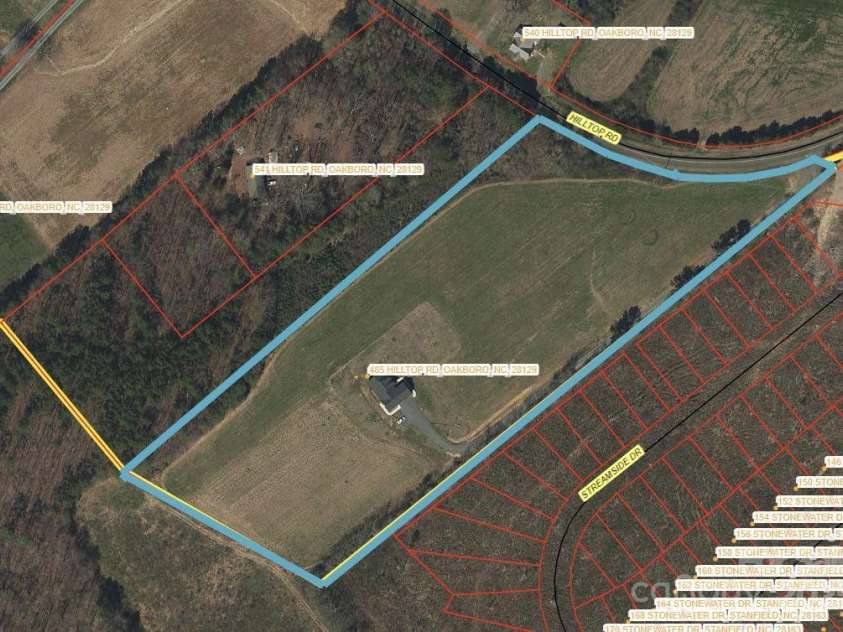 485 Hilltop Road, Oakboro, NC 28129.  MLS# CAR4248673, YatesRealty ID 8008. 