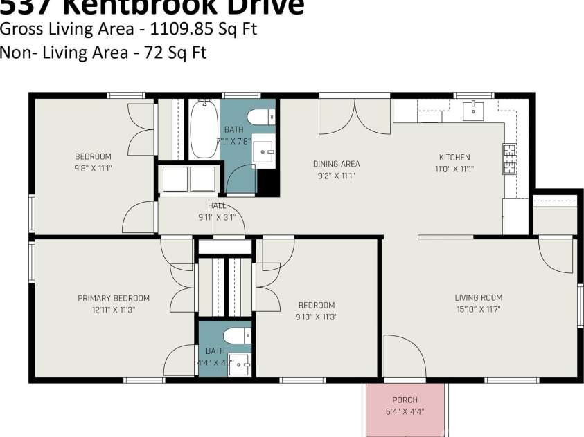 537 Kentbrook Drive, Charlotte, NC 28213.  MLS# CAR4351215, YatesRealty ID 8016. 