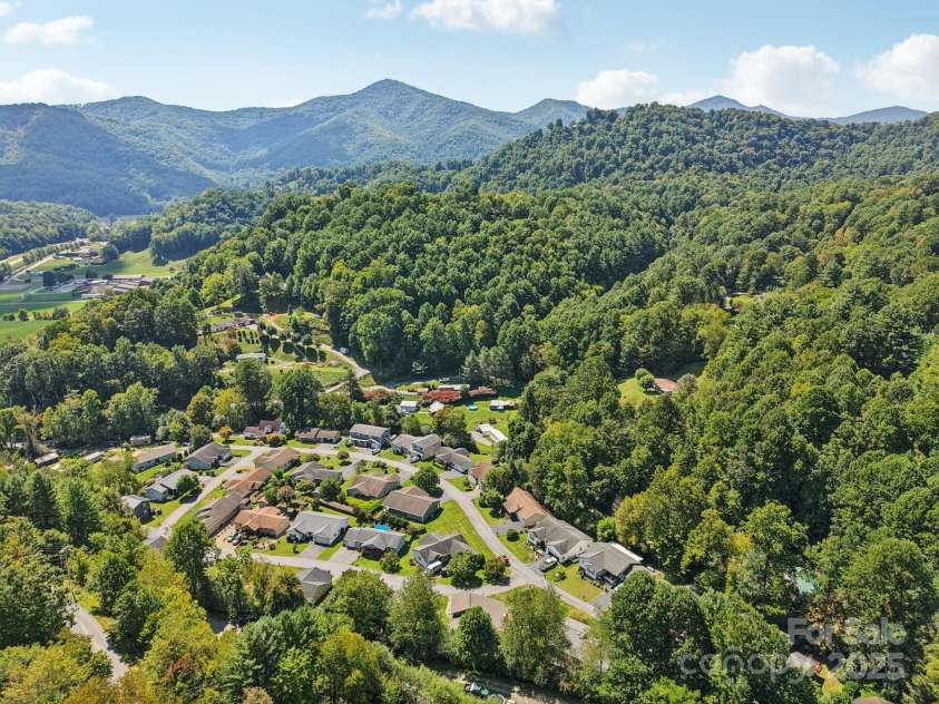 126 Pasco Loop, Waynesville, NC 28785.  MLS# CAR4301663, YatesRealty ID 8018. Aerial