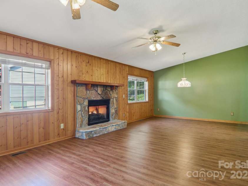 126 Pasco Loop, Waynesville, NC 28785.  MLS# CAR4301663, YatesRealty ID 8018. View from deck doors into home