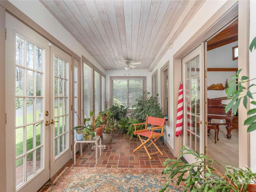 22 Waynewood Drive, Waynesville, NC 28786.  MLS# CAR4249792, YatesRealty ID 8033. Sunroom entry