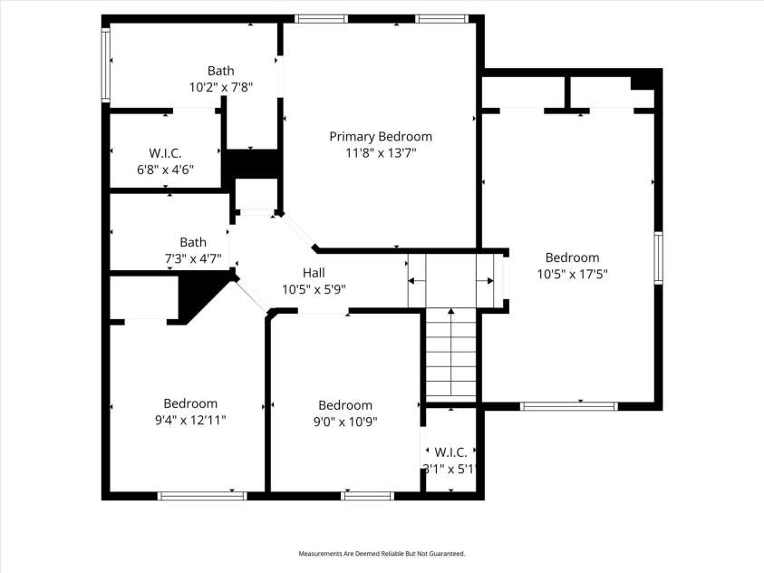 1494 Kindred Circle, Concord, NC 28027.  MLS# CAR4351536, YatesRealty ID 8040. Upstairs Floor Plan