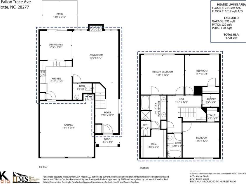 9923 Fallon Trace Avenue, Charlotte, NC 28277.  MLS# CAR4346938, YatesRealty ID 8045. 