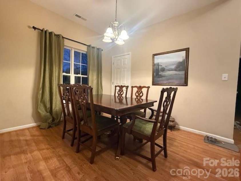 7218 Indian Trail Fairview Road, Indian Trail, NC 28079.  MLS# CAR4337555, YatesRealty ID 8061. Dining room