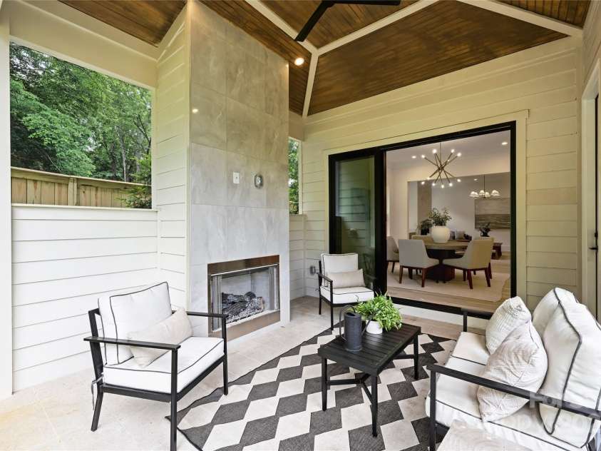 5010 Ohm Lane, Charlotte, NC 28270.  MLS# CAR4306618, YatesRealty ID 8069. Back porch