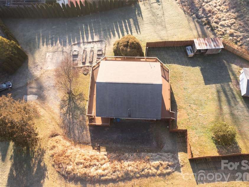 250 Duckett Cove Road, Waynesville, NC 28786.  MLS# CAR4334247, YatesRealty ID 8072. Overhead from Drone
