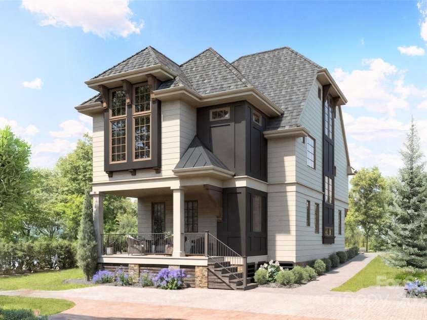 733 Charles Avenue, Charlotte, NC 28205.  MLS# CAR4323082, YatesRealty ID 808. Rear Elevation