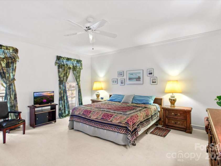 98 Fox Trail, Tryon, NC 28782.  MLS# CAR4232622, YatesRealty ID 8133. Primary bedroom.