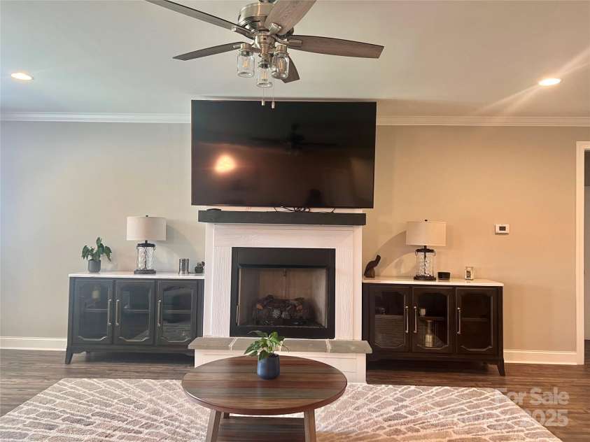 1050 Coppergate Drive, Salisbury, NC 28147.  MLS# CAR4248915, YatesRealty ID 8142. Fireplace with ship lap-NICE!
