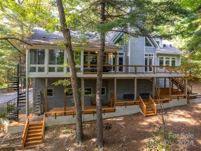 65 Winfield Cove, Saluda, NC 28773.  MLS# CAR4076540, YatesRealty ID 8151. Back of the house