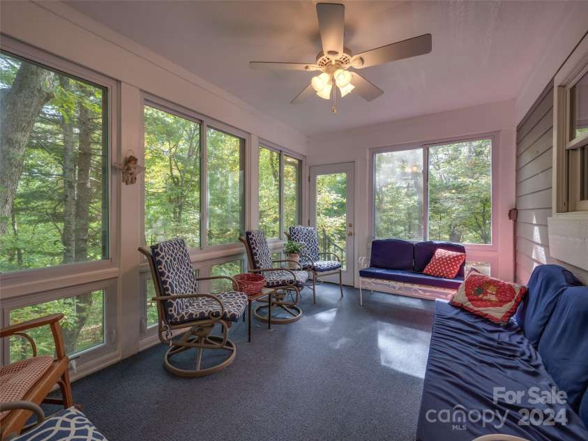 65 Winfield Cove, Saluda, NC 28773.  MLS# CAR4076540, YatesRealty ID 8151. Florida Room