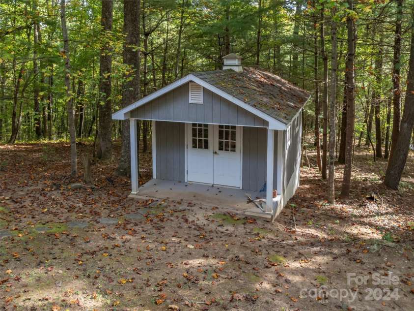 65 Winfield Cove, Saluda, NC 28773.  MLS# CAR4076540, YatesRealty ID 8151. Shed