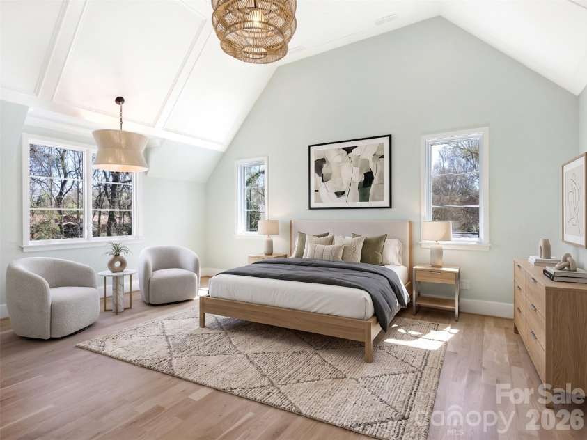 6740 Newhall Road, Charlotte, NC 28270.  MLS# CAR4394590, YatesRealty ID 8156. Virtually Staged Primary Bedroom