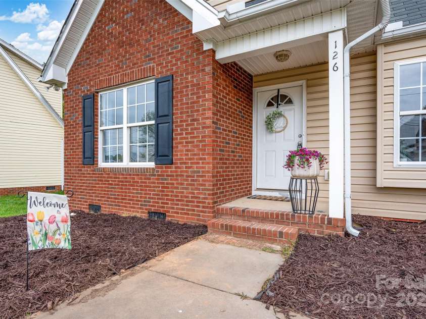 126 Newsome Road, Salisbury, NC 28146.  MLS# CAR4246225, YatesRealty ID 8180. Covered front stoop