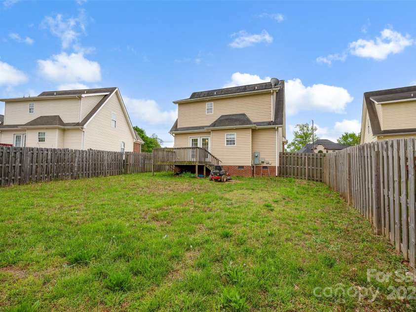126 Newsome Road, Salisbury, NC 28146.  MLS# CAR4246225, YatesRealty ID 8180. Flat fenced back yard