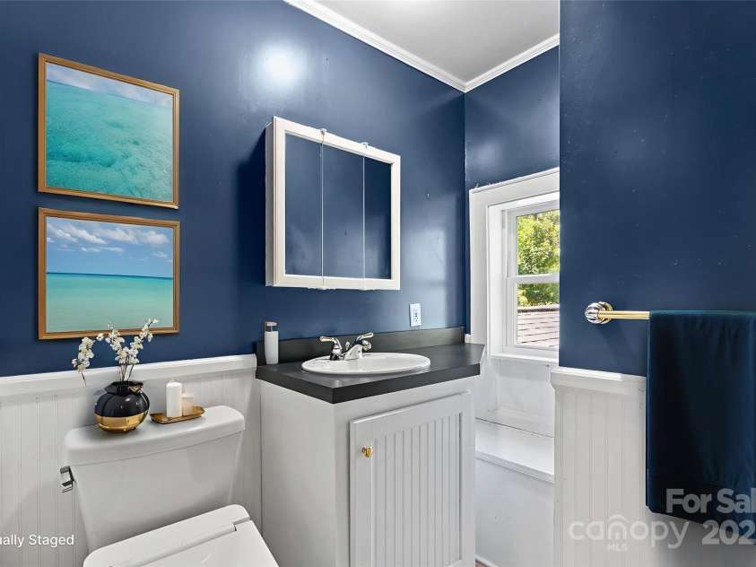 80 Laurel Avenue, Tryon, NC 28782.  MLS# CAR4299418, YatesRealty ID 820. Full bath on second floor