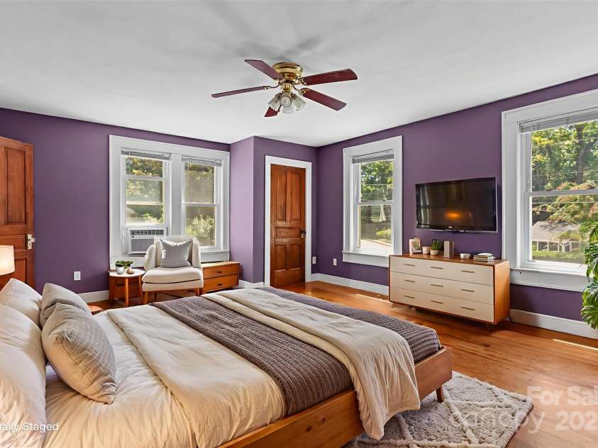 80 Laurel Avenue, Tryon, NC 28782.  MLS# CAR4299418, YatesRealty ID 820. Upstairs bedroom.