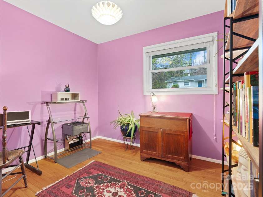 64 Greeley Street, Asheville, NC 28806.  MLS# CAR4244808, YatesRealty ID 8215. Smaller main level 3rd bedroom used as an office currently.