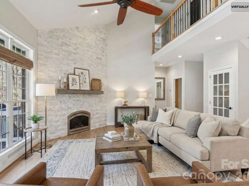 5420 Ashbury Lane, Davidson, NC 28036.  MLS# CAR4328115, YatesRealty ID 8229. Living Room - Virtually Staged