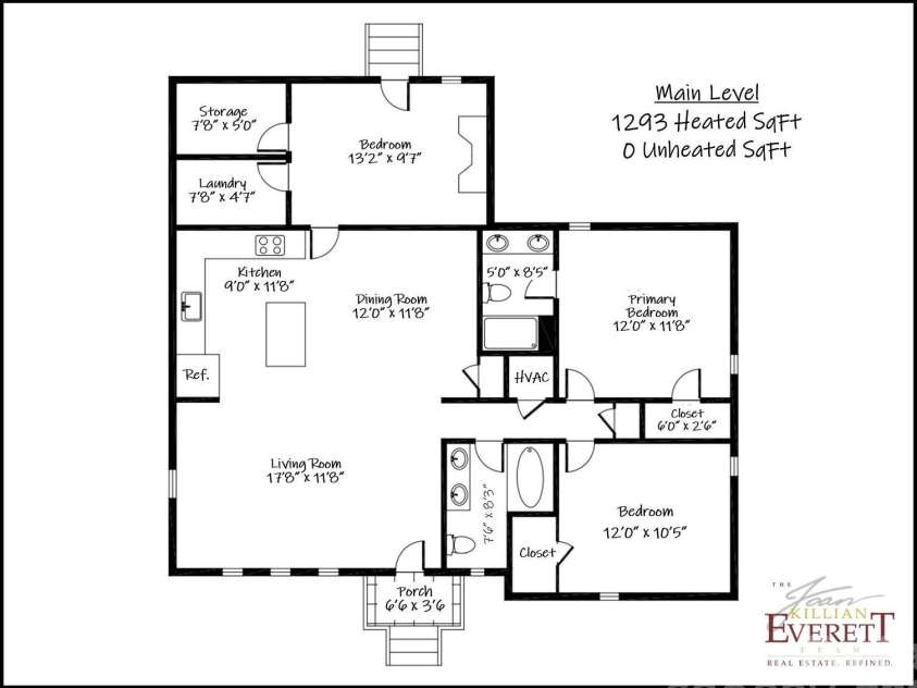 4809 Brooktree Drive, Charlotte, NC 28208.  MLS# CAR4355914, YatesRealty ID 8231. Floor Plan