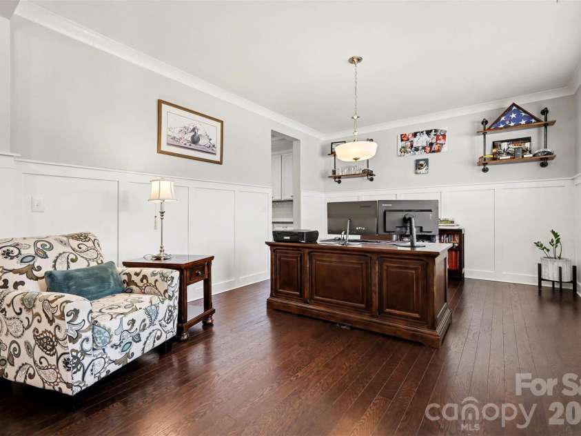 174 Country Lake Drive, Mooresville, NC 28115.  MLS# CAR4361802, YatesRealty ID 8293. Dining currently used as a cozy office.