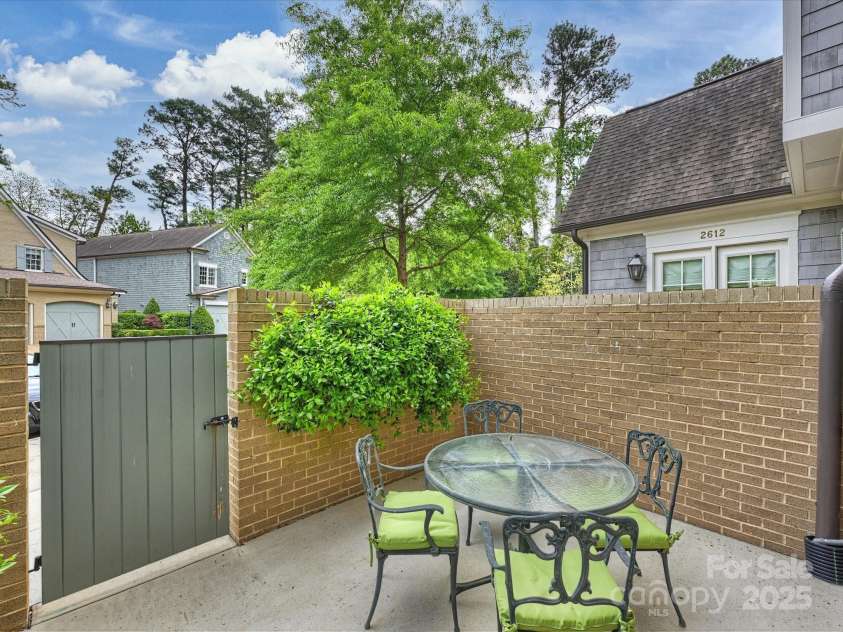 2616 Colton Drive, Charlotte, NC 28211.  MLS# CAR4245774, YatesRealty ID 8300. Rear Courtyard