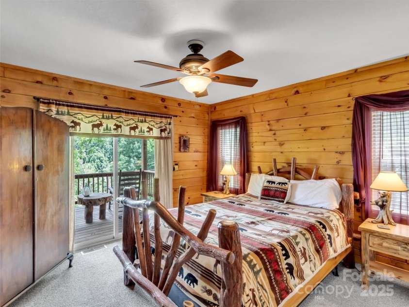 1064 Point Of View Drive, Waynesville, NC 28785.  MLS# CAR4277940, YatesRealty ID 831. Primary Bedroom 