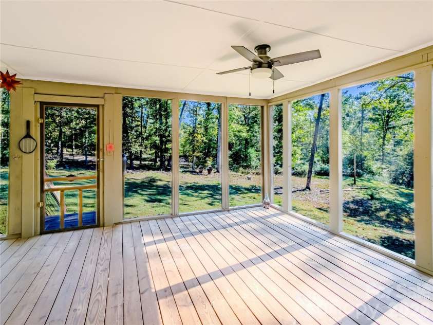 142 Padgett-Burns Road, Forest City, NC 28043.  MLS# CAR4352088, YatesRealty ID 8326. Screened Sunroom