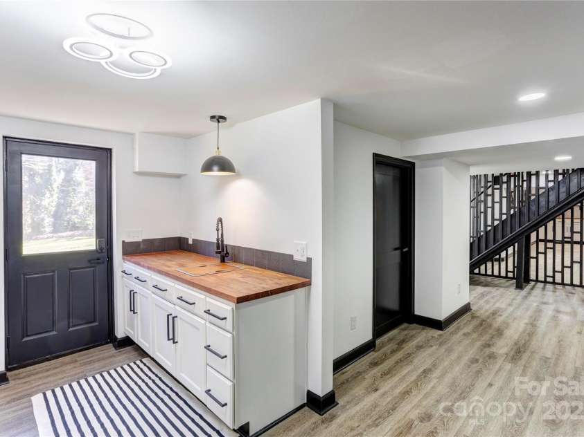 308 Dakota Street, Kannapolis, NC 28083.  MLS# CAR4227333, YatesRealty ID 8330. Basement kitchenette area. Prewired for appliances on exterior wall.