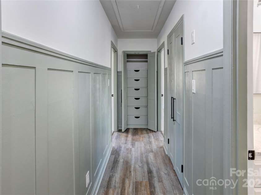 308 Dakota Street, Kannapolis, NC 28083.  MLS# CAR4227333, YatesRealty ID 8330. Gorgeous judge's paneling. Seller kept the original storage in the hallway.