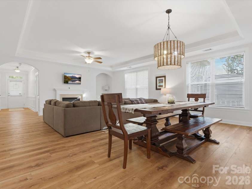 1022 Fleming Lane, Matthews, NC 28104.  MLS# CAR4375800, YatesRealty ID 8336. Great room dining area