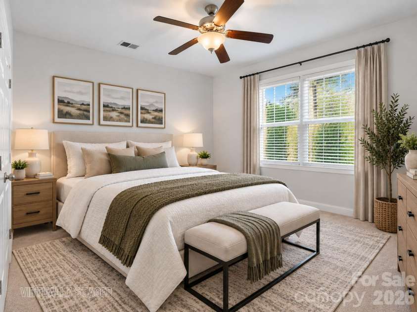 1022 Fleming Lane, Matthews, NC 28104.  MLS# CAR4375800, YatesRealty ID 8336. Virtually staged 2nd bedroom