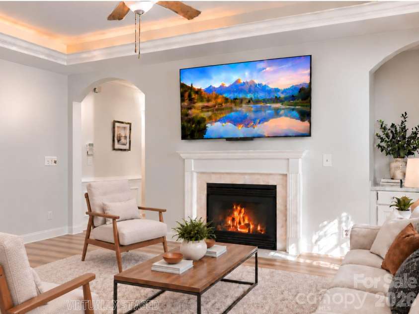 1022 Fleming Lane, Matthews, NC 28104.  MLS# CAR4375800, YatesRealty ID 8336. Virtually staged